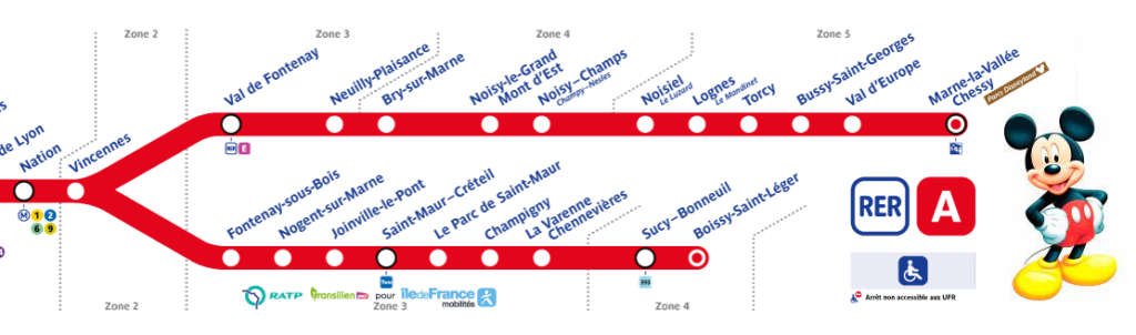 charles-de-gaulle-marne-la-vallée Rer train map